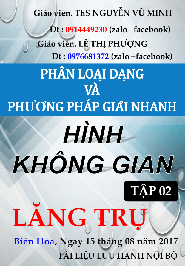 Phân loại dạng và phương pháp giải nhanh hình không gian - Nguyễn Vũ Minh, Lê Thị Phượng (Tập 2)